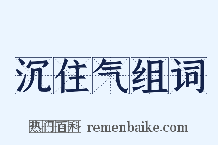 沉住气组词是什么意思的图片